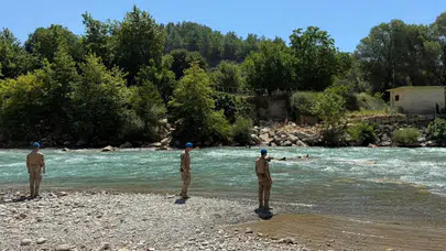 Alara Çayı'nda kaybolan genci arama çalışmaları devam ediyor