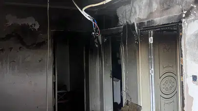 Van'da bir evde korkutan yangın