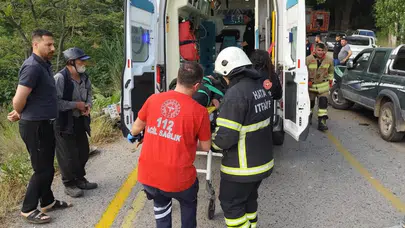 Hatay Belen'de kaza : Motosiklet sürücüsü şarampole yuvarlandı
