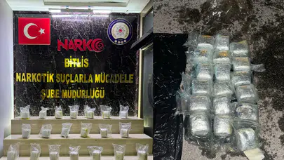 Bitlis'te uyuşturucu operasyonu : Yakıt deposunda 15 kilo esrar ele geçirildi
