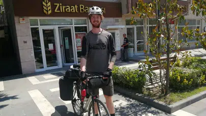 Ayrılık acısıyla dünya turuna çıktı : Fransız gezgin 8 bin kilometre pedal çevirip Türkiye’ye geldi