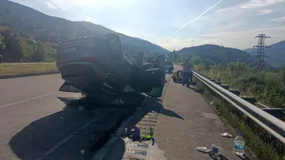 Tokat'ta otomobil takla attı : 1 ölü, 5 yaralı