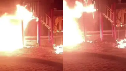 Hatay'da bir şahıs çöpleri yakmak isterken oyun parkını yaktı