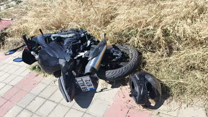 Edirne Keşan'da kaza : Motosiklet sürücüsü yaralandı