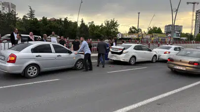 Kayseri'de alt geçitte zincirleme trafik kazası : 2 yaralı