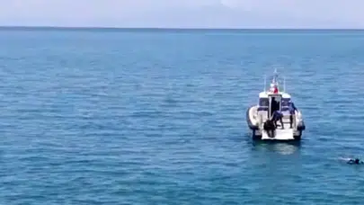 Van Gevaş'ta kaza : Otomobil Van Gölü'ne uçtu, sürücü yaralandı