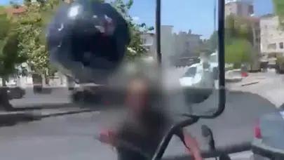 Kayseri'de tartıştığı sürücüye kask fırlatan motosikletliye 405 bin TL ceza