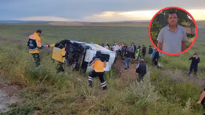 Konya'da işçi servisi şarampole devrildi : 1 ölü, 7 yaralı