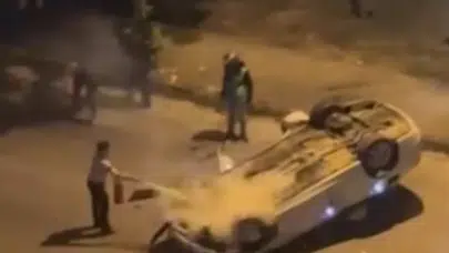 Edirne'de kaza : Otomobil takla attı, 1 kişi yaralandı