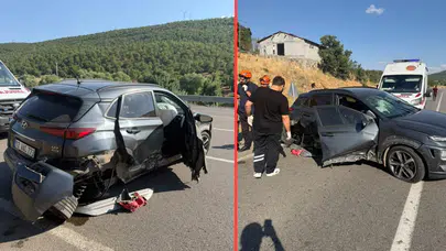 Bingöl'de kontrolden çıkan otomobil bariyerlere çarptı : 2 yaralı