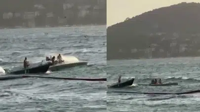 Heybeliada'da rüzgar : Halatlar koptu, vatandaş denizde mahsur kaldı
