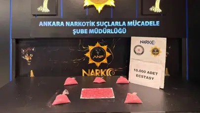 Ankara Mamak’ta uyuşturucu operasyonu : 10 bin hap ele geçirildi