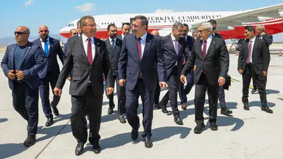 Cumhurbaşkanı Yardımcısı Cevdet Yılmaz 20 Temmuz törenleri için KKTC'ye ulaştı