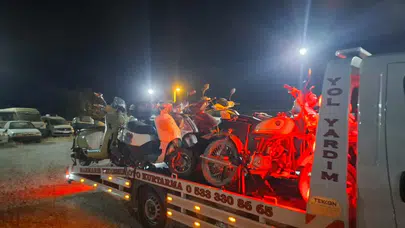 Muğla Datça'da motosiklet denetimi : Plakasını bantlayan sürücüye 140 bin lira ceza