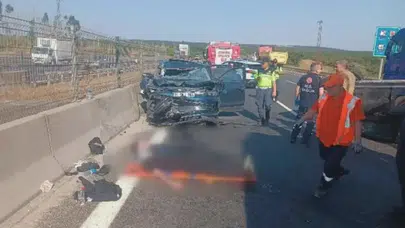 Silivri TEM Otoyolu'nda zincirleme kaza : Yaralılar var