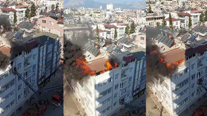 Antalya'da 5 katlı apartmanda yangın