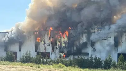 Ankara'da fabrika yangını : Alevlerle müdahale ediliyor