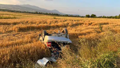 Bolu'da otomobil tarlaya uçtu : Sürücü kayıplara karıştı