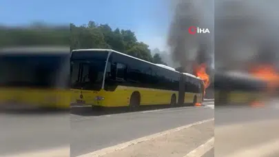 Ataşehir'de İETT otobüsünde yangın