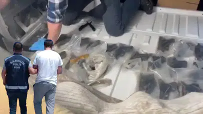 Samsun'da aracın gizli bölmesinden 47 ruhsatsız tabanca çıktı : 1 tutuklama