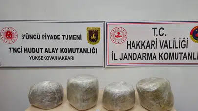 Hakkari Yüksekova'da uyuşturucu operasyonu : 11 kilo skunk ele geçirildi