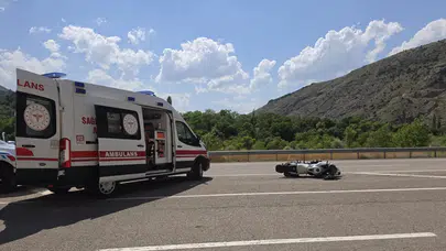 İspir'de motosiklet devrildi, 1 kişi yaralandı