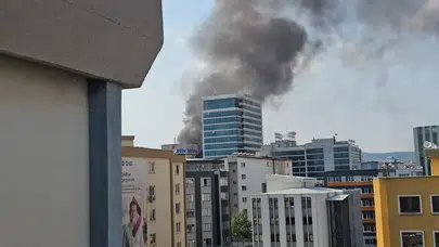 Gaziantep Halı Sarayı İş Merkezi'nde yangın paniği : İtfaiye müdahale ediyor