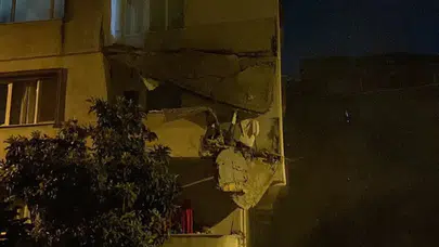 Küçükçekmece'de balkonları çöken 5 katlı apartman tahliye edildi
