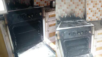 Zonguldak'ta elektrik prizinden yangın çıktı