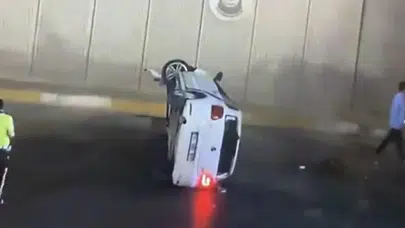 Şanlıurfa'da otomobil takla attı : 2 kişi yaralandı