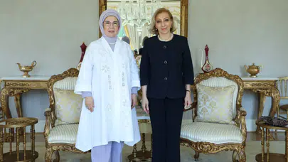 Emine Erdoğan, Lübnan Başbakanı'nın eşi Sahar Selam ile buluştu