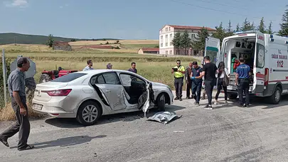 Tokat'ta iki otomobil kafa kafaya çarpıştı : Kazada 2 yaralı