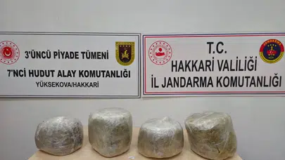 Hakkari'de İran sınırında 11 kilo 350 gram uyuşturucu ele geçirildi