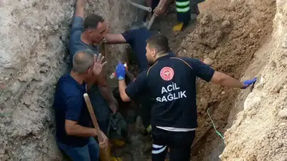Adıyaman'da göçük altında kalan işçi kurtarıldı