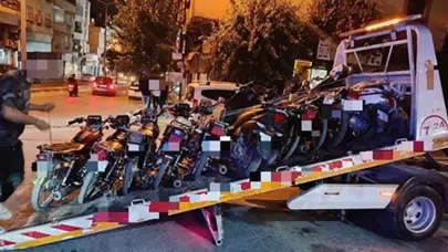 Gaziantep'te motosiklet denetimi : 208 sürücüye milyonlarca lira ceza