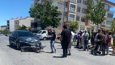 Nevşehir'de otomobil ile motorlu bisiklet çarpıştı : 1 kişi yaralandı