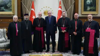 Cumhurbaşkanı Erdoğan Katolik Episkoposlar Heyeti ile bir araya geldi