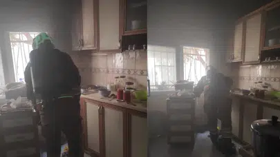 İskenderun'da yangın : Ocakta unutulan yemek yangına neden oldu