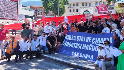 Emeklilik talebiyle Bursa'da buluştular : Staj mağdurlarından çağrı