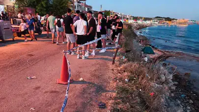 Edirne'de dayandıkları demir korkuluk kopunca kayalıklara düştüler