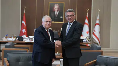Bakan Yaşar Güler, KKTC Cumhurbaşkanı Tufan Erhürman ile görüştü