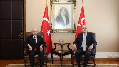 TBMM Başkanı Kurtulmuş ile MHP lideri Bahçeli bir araya geldi