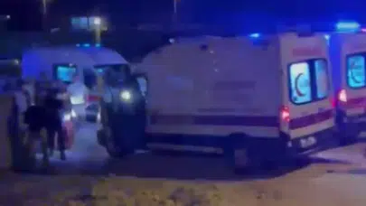 Gaziantep'te yol çalışması çukuruna düşen otomobil ters döndü : 3 yaralı