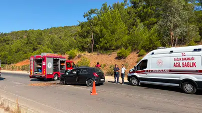 Fethiye'de araçlar kafa kafaya çarpıştı : 1 ölü, 2 yaralı