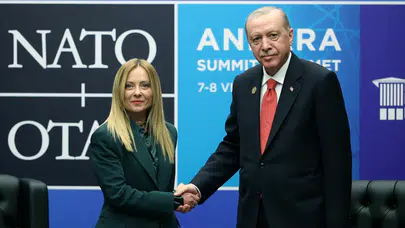 Cumhurbaşkanı Erdoğan İtalya Başbakanı Meloni'yi kabul etti