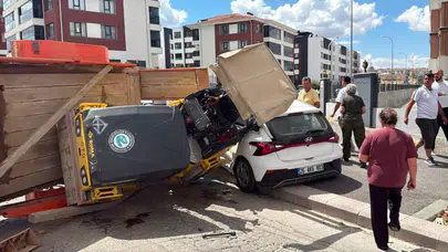 Eskişehir’de silindir yüklü römork koptu : Sürücü adayı aracı ezildi