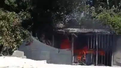 Hatay Antakya'da tandırcı dükkanında yangın