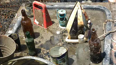 Bodrum Gümbet Koyu'nda deniz dibinden 370 kilogram atık çıkarıldı