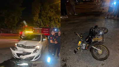 Aydın'da otomobil ve motosiklet çarpıştı, bir kişi ağır yaralandı
