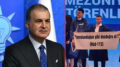 AK Parti Sözcüsü Çelik'ten ayet yazılı pankartın kapatılmasına tepki